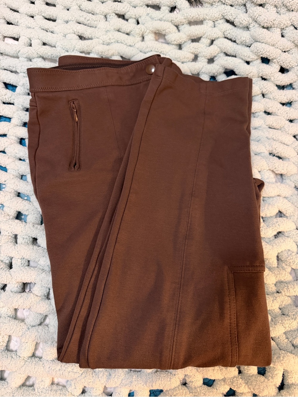 Chico's Brown Stretch Button Up Pants Sz 2.5 - Picture 12 of 13
